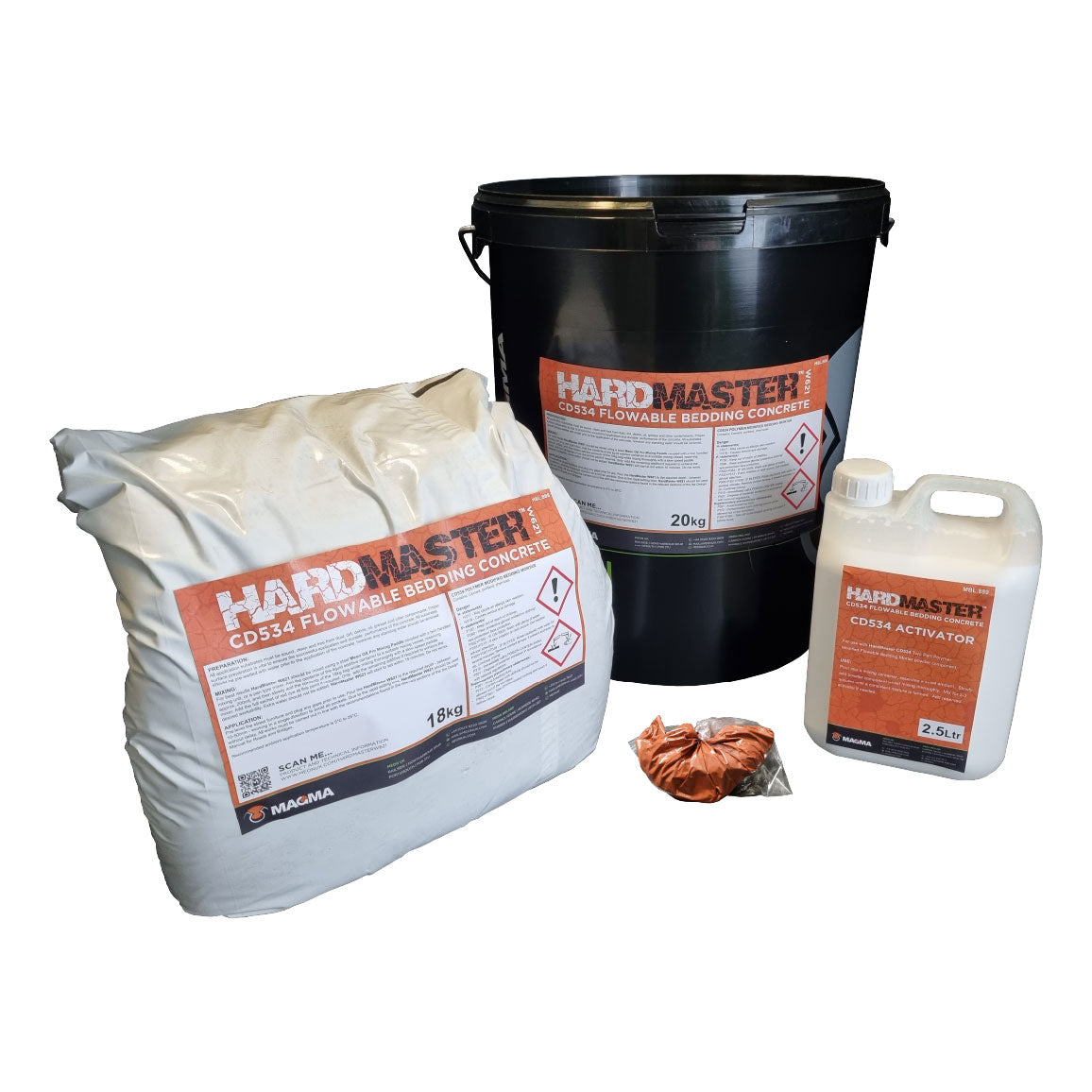 HardMaster W621 CD534 Polymer Modified Flowable Bedding Concrete 20kg Bucket