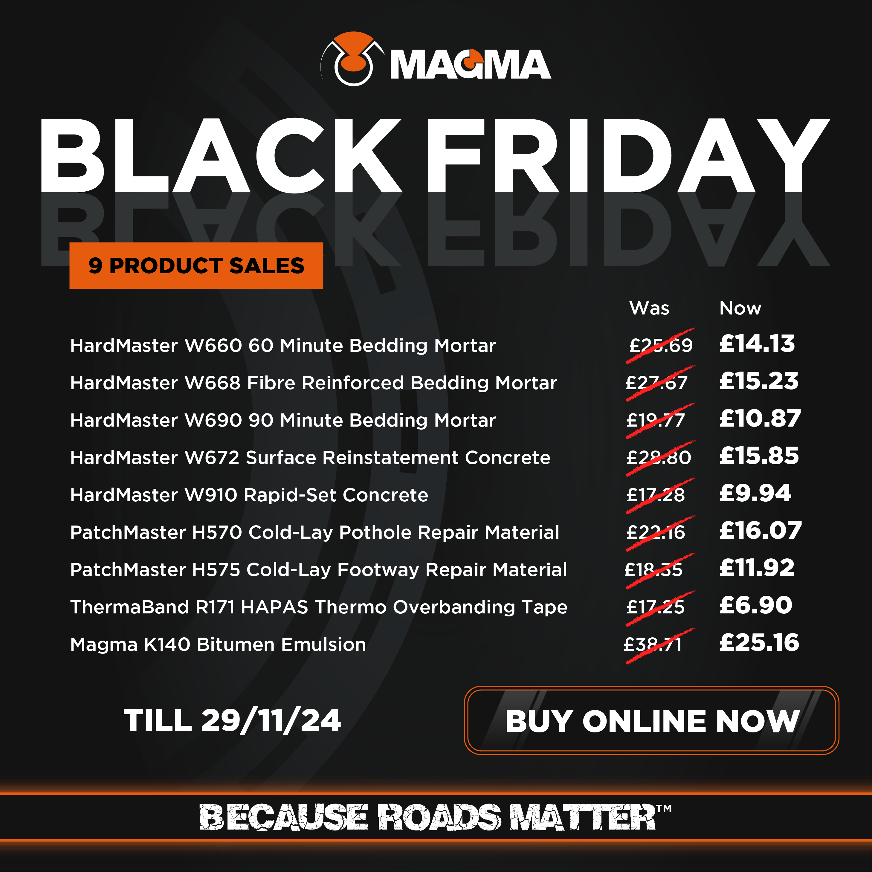 Road Repair Material Black Friday Deals