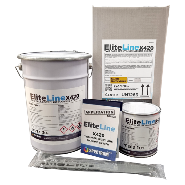 EliteLine X420 Two Pack Epoxy Paint Black Litre Kit