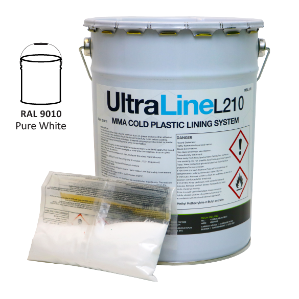 UltraLine L210 White MMA Hard Wearing Line Marking Paint 8kg Kit