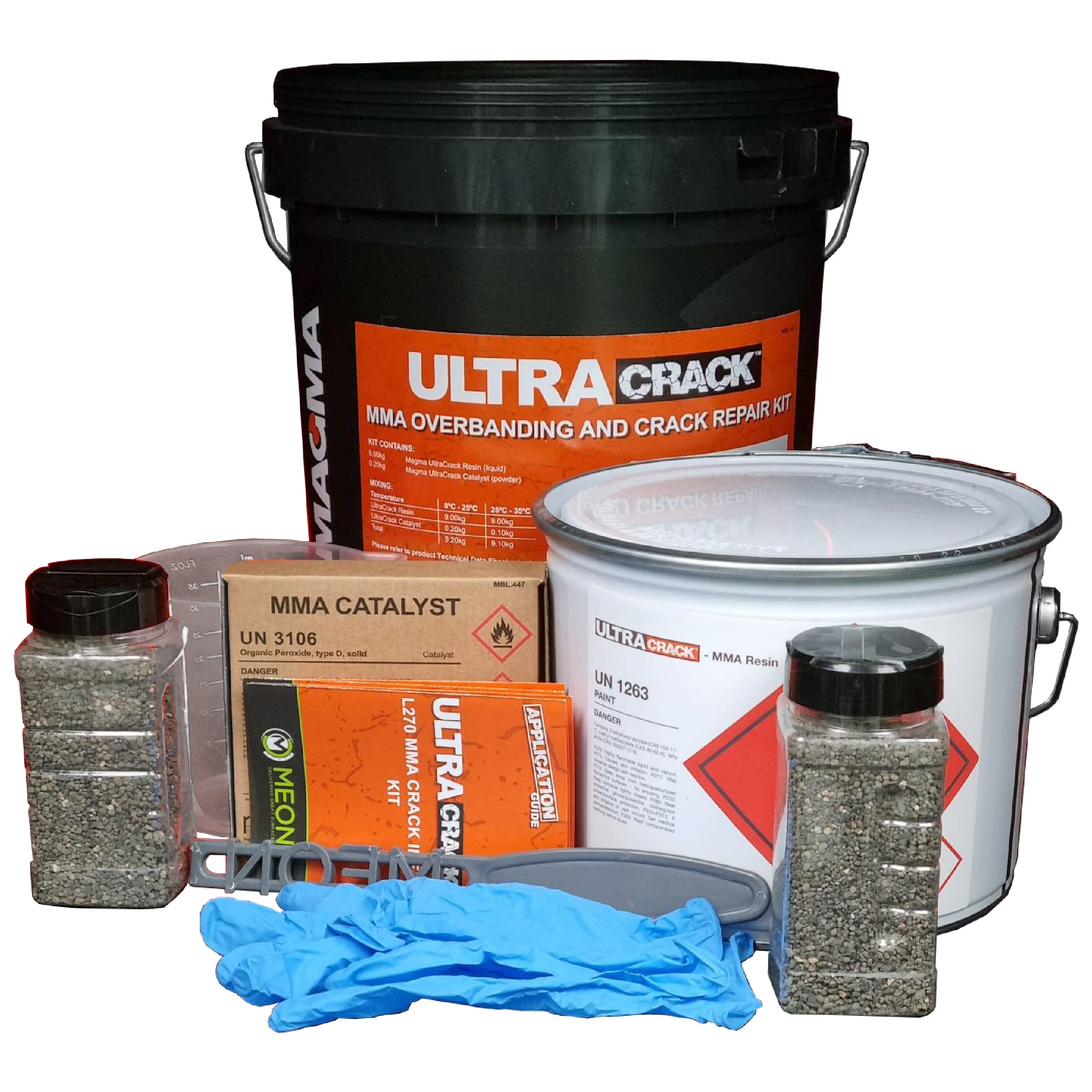 Meon's UltraCrack L270 MMA Overbanding and Crack Repair Kit